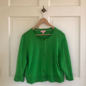 Lilly Pulitzer Green 3/4 Length Sleeve Sweater